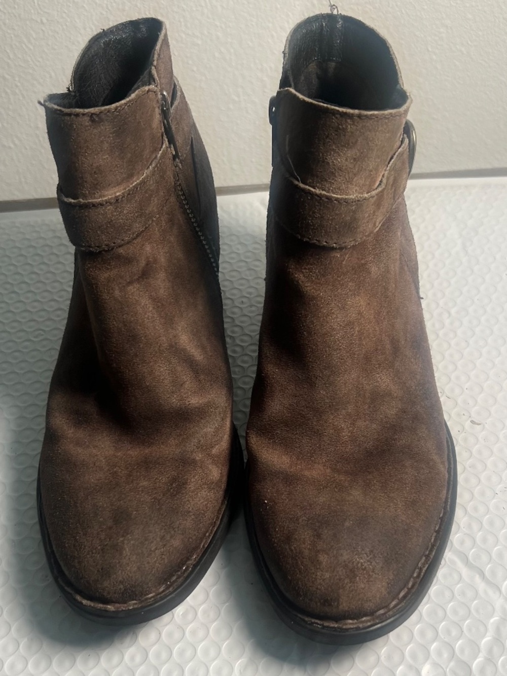 b.o.c. Brown Suede Side-Zip Ankle Booties - Picture 2 of 5